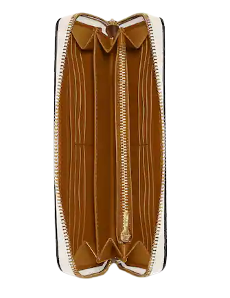 Coach Long Zip Around Wallet In Signature Canvas