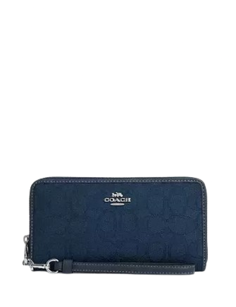 Coach Long Zip Around Wallet In Signature Jacquard | Brixton Coach Long Zip Around Wallet In Signature Jacquard | Brixton