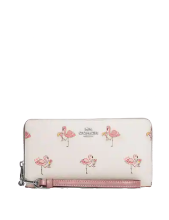 Coach Long Zip Around Wallet With Flamingo Print | Brixton Baker Coach Long Zip Around Wallet With Flamingo Print | Brixton Baker