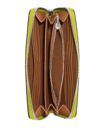 Coach Long Zip Around Wallet With Signature Canvas