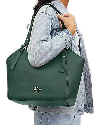 Pine green coach bag sale