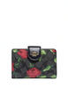 Coach Medium Corner Zip Wallet In Signature Canvas With Fairytale Rose Print