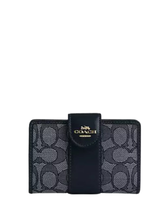 Coach Medium Corner Zip Wallet In Signature Jacquard Coach Medium Corner Zip Wallet In Signature Jacquard