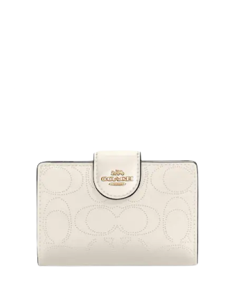 Coach medium corner zip wallet in signature leather Clearance