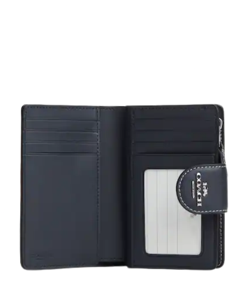 Coach Medium Corner Zip Wallet With Houndstooth Print