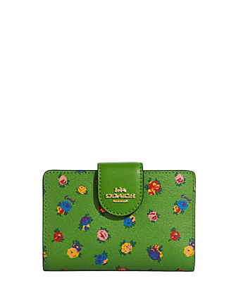 Rose print best sale coach wallet