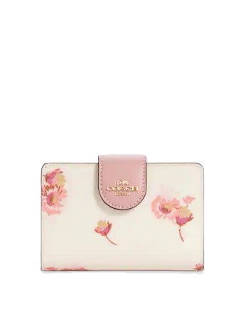 Coach Medium Corner Zip Wallet With Multi Floral Print Brixton Baker