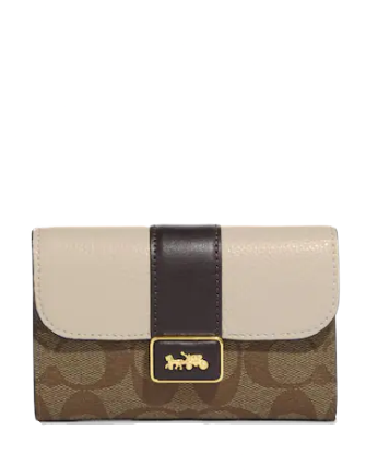 Coach signature medium wallet deals