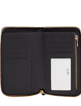 Medium zip around wallet in signature canvas 2025