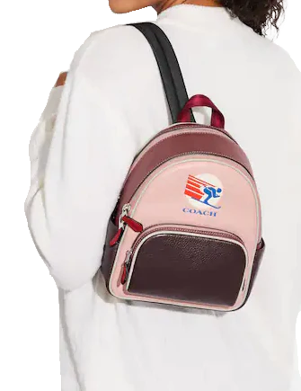 Coach Mini Court Backpack In Colorblock With Ski Speed