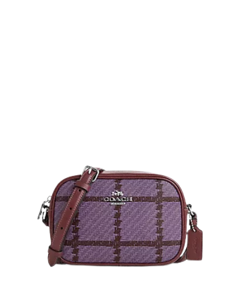 Coach Mini Jamie Camera Bag With Plaid Print Brixton Baker