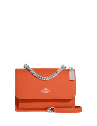 Small orange coach purse sale