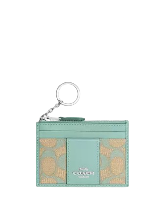 Signature Jacquard Mini Id Case COACH Essential Mini ID Card Case