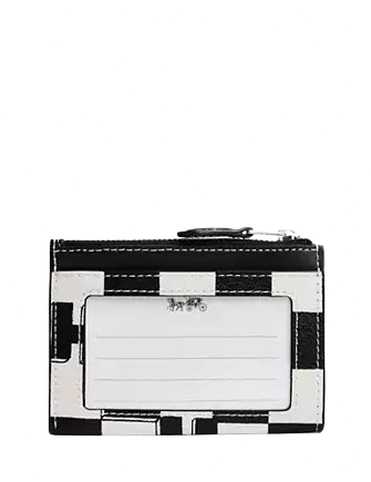 Coach Mini Skinny Id Case With Checkerboard Print | Brixton Coach Mini Skinny Id Case With Checkerboard Print | Brixton