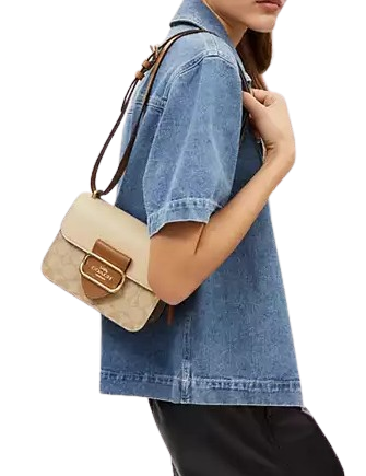 Coach Morgan Square Crossbody In Blocked Signature Canvas Brixton Baker