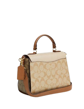 Coach Morgan Top Handle in Blocked Signature Canvas