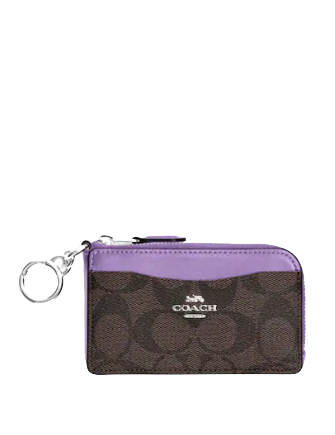 Coach Multifunction Card Case In Signature Canvas