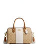 Coach Rowan Satchel In Signature Canvas With Stripe