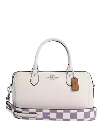 Coach Rowan Satchel With Checkerboard Print