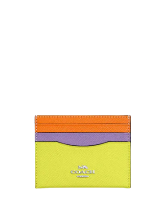 Slim card case in colorblock Clearance