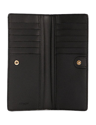 Coach Slim Wallet In Signature Canvas With Stripe Print