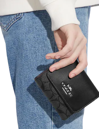 Teal Coach Signature Wallets