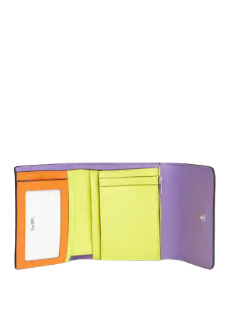 COACH Small Trifold Wallet In Colorblock