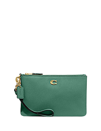 Coach sales wristlet leather