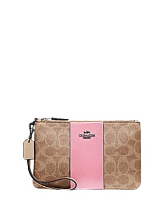 Coach signature colorblock wristlet Clearance