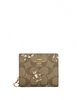 Coach Snap Wallet In Signature Canvas With Dancing Kitten Print