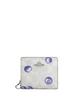 Coach Snap Wallet In Signature Canvas With Blueberry Print