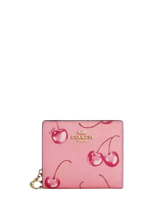 Coach Snap Wallet With Cherry Print Brixton Baker