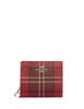Coach Snap Wallet With Tartan Plaid Print