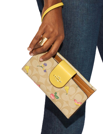 Coach Tech Wallet in Signature Canvas with Dreamy Veggie Print