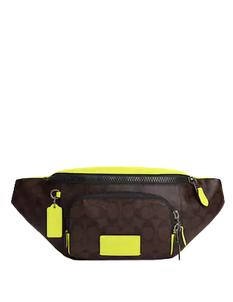 Coach Track Belt Bag In Colorblock Signature Canvas Brixton Baker