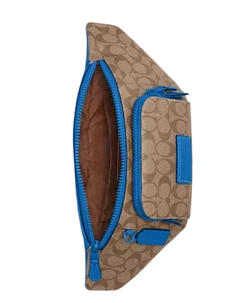 Coach Track Belt Bag In Colorblock Signature Canvas Coach Track Belt Bag In Colorblock Signature Canvas