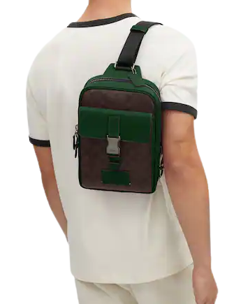 Coach track pack in colorblock Clearance