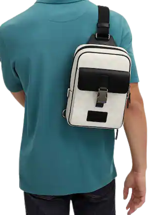 Track pack in colorblock signature canvas Clearance