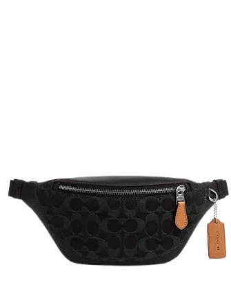 Coach Outlet Warren Mini Belt Bag in Signature Denim Black