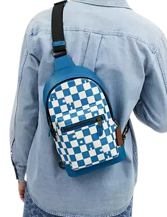 Coach West Pack with Checkerboard Print