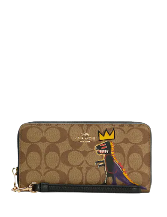 Coach Coach X Jean Michel Basquiat Long Zip Around Wallet In Coach Coach X Jean Michel Basquiat Long Zip Around Wallet In