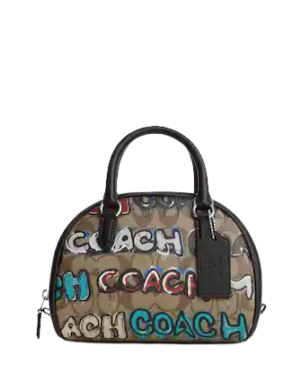 Coach Coach X Mint + Serf Sydney Satchel In Signature Canvas Coach Coach X Mint + Serf Sydney Satchel In Signature Canvas