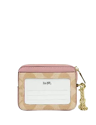 Coach Coach X Observed By Us Zip Card Case In Signature Canvas Coach Coach X Observed By Us Zip Card Case In Signature Canvas