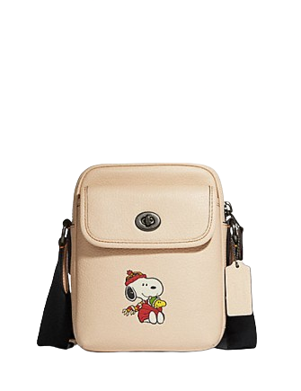 Coach Coach X Peanuts Heritage Crossbody With Snoopy Motif Coach Coach X Peanuts Heritage Crossbody With Snoopy Motif