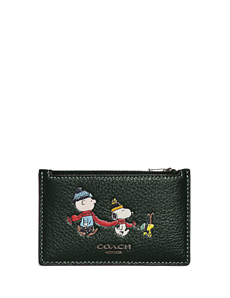 Coach Coach X Peanuts Zip Card Case With Snoopy Motif Coach Coach X Peanuts Zip Card Case With Snoopy Motif