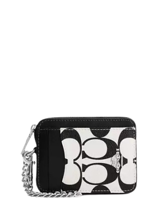 Coach Zip Card Case In Signature Canvas | Brixton Baker Coach Zip Card Case In Signature Canvas | Brixton Baker