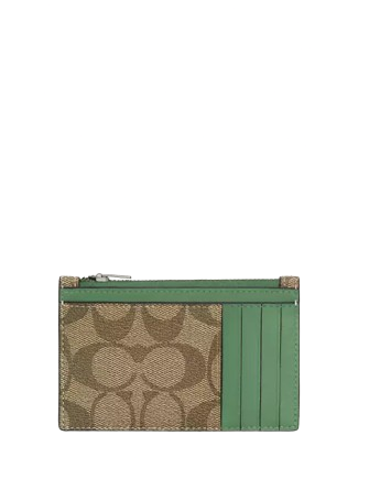 Coach Zip Card Case In Signature Canvas | Brixton Baker Coach Zip Card Case In Signature Canvas | Brixton Baker