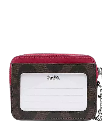 Coach Zip Card Case In Signature Canvas | Brixton Baker Coach Zip Card Case In Signature Canvas | Brixton Baker