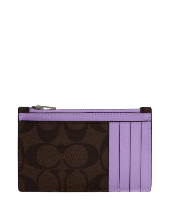 Coach Zip Card Case in Signature Canvas