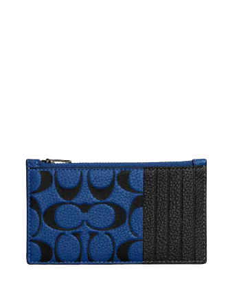 Mens Wallet Coach Signature Card Holder Money Clip Card Case In